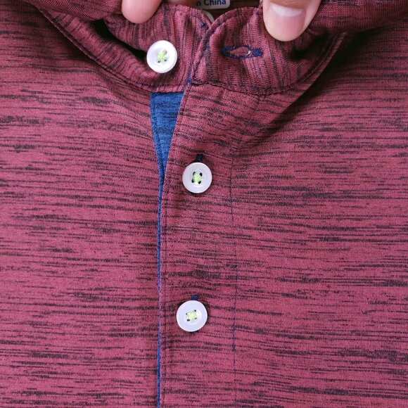 Tailor Byrd Burgundy Quick Dry Moisture Wicking SPF 30 Golf Polo Shirt L - Picture 8 of 12